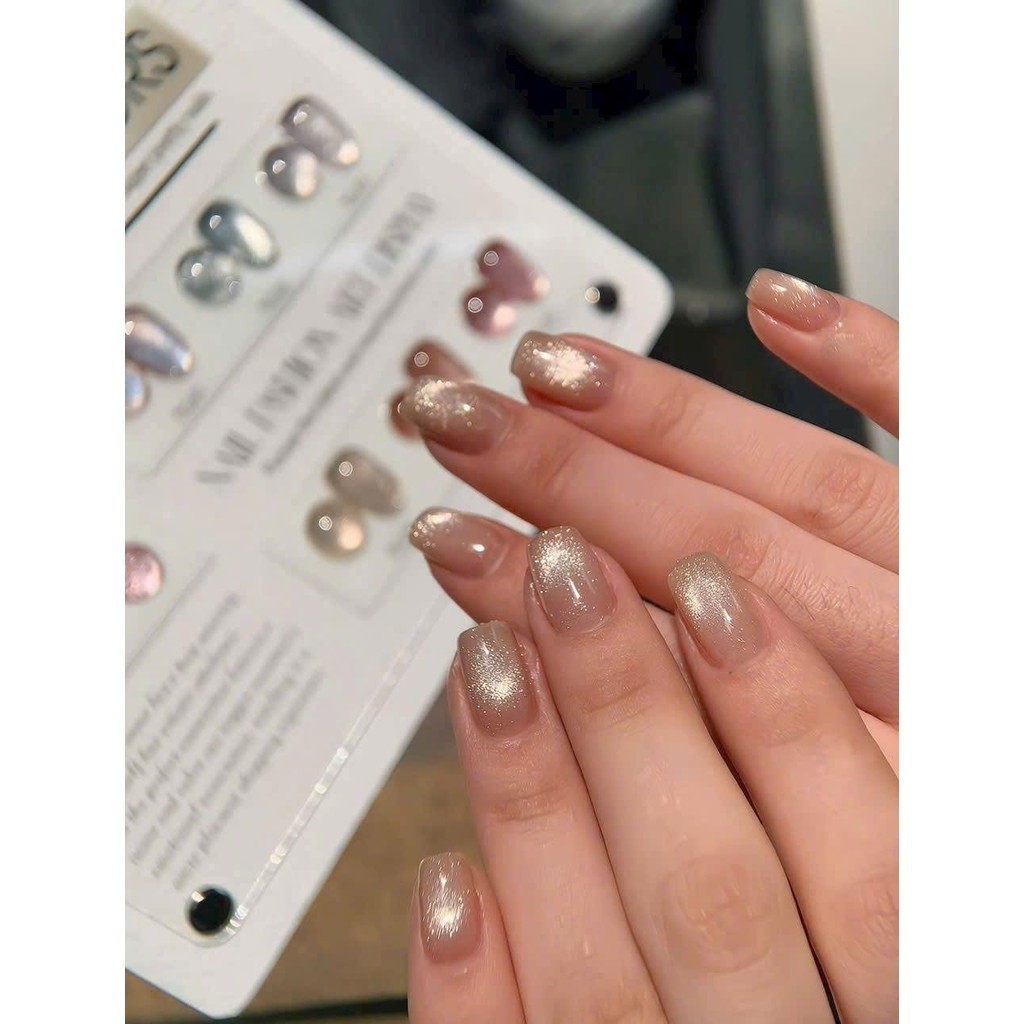 Set sơn gel mắt mèo kim sa 6 chai TG siêu sáng ( kèm bảng màu)// Mega Nails