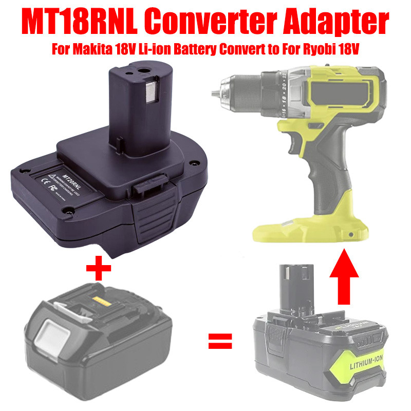 Bộ chuyển đổi pin ALASICKA MT20RNL Sử dụng cho công cụ Ryobi 18V Chuyển đổi cho pin Li-ion Makita 18