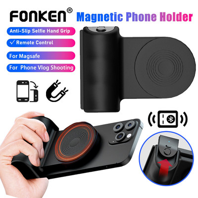 Fonken Từ Điện Thoại Thông Minh Tay Cầm Chống Trơn Trượt Chân Đế Camera Selfie Bluetooth Màn trập Từ Xa Cho Điện Thoại iOS Android