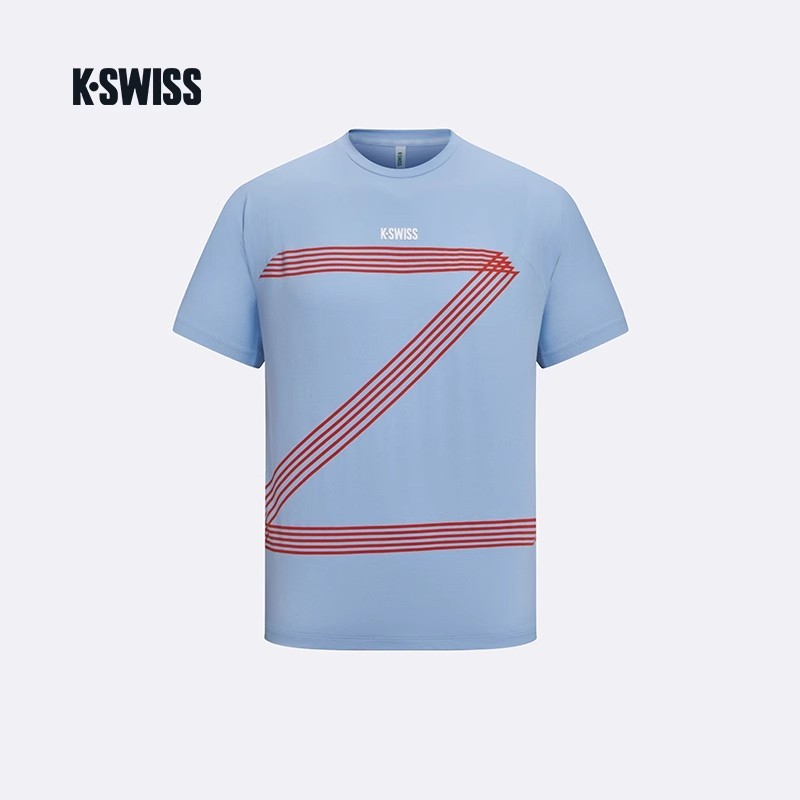KSWISS Gasway Áo Thun Nam Bằng Cotton, Thiết Kế Thời Trang Cổ Tròn Tay Ngắn