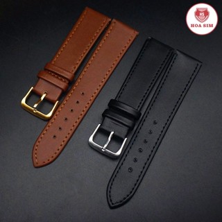 {Đen/ Nâu/ Trắng} Dây đồng hồ P20 TRƠN có đường may không thấm nước size 8 10 12 14 16 18 20 22 24mm  Phụ kiện đồng hồ