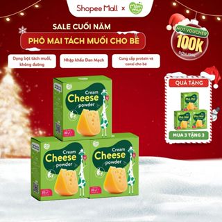  Phô mai tách muối gia vị ăn dặm cho bé Mămmy dạng bột rắc cơm cháo cho bé 6 tháng hộp 10 gói x 3g 