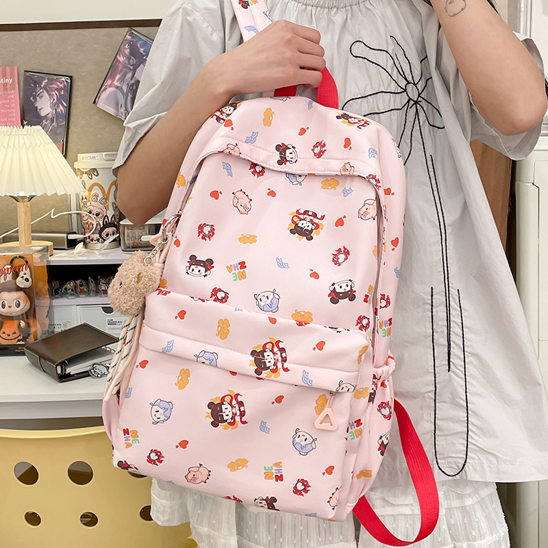 Ba lô tươi Nezha Ao Bing thời trang mới Dung tích lớn Ba lô ngọt ngào dễ thương