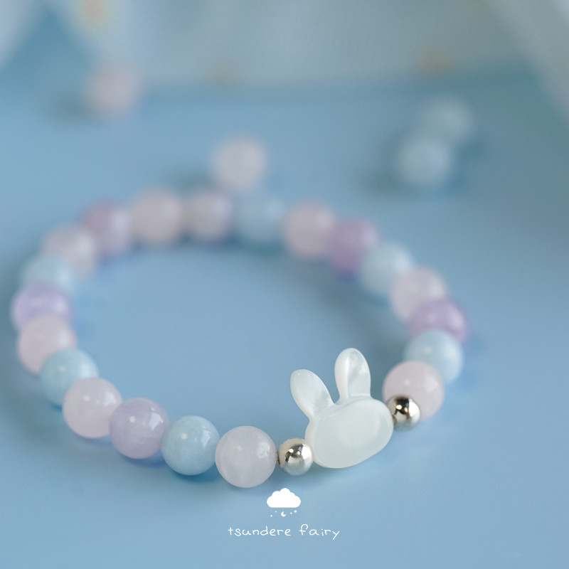 Morganite Trẻ Em Vòng Tay Cô Gái Công Chúa Quà Tặng Sinh Nhật Bé Gái Pha Lê Tự Nhiên Morganite Vòng 