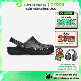  Giày Clog Unisex Crocs Baya - Đen - 10126-001 ADS18 LS100 B000 