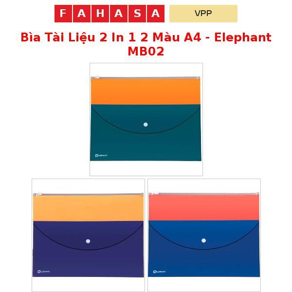 Bìa Tài Liệu 2 In 1 2 Màu A4 - Elephant MB02