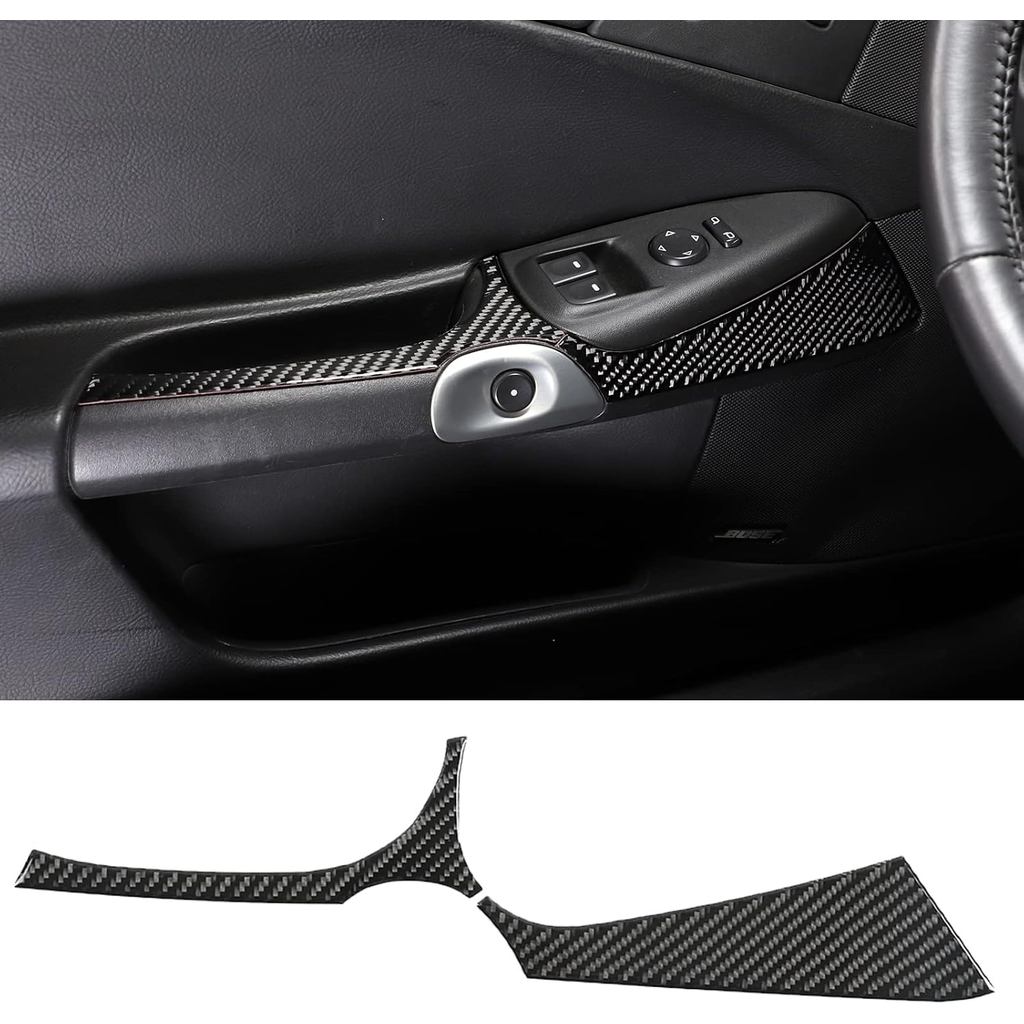 PIUGILH Bảng điều khiển tay nắm cửa bên trong, Tấm che tay nắm cửa bên trong bằng sợi Carbon Phụ kiệ