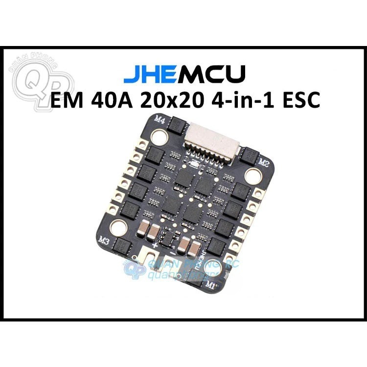 Mạch Điều Tốc JHEMCU EM 40A 2-6S Dshot600 BLHeli_S 4in1 ESC 20x20