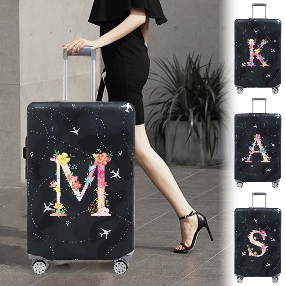 Luggage Cover Elastic protective cover Dust Case Cover Printing Pink Letter Suitable 18-32 Inch Suit