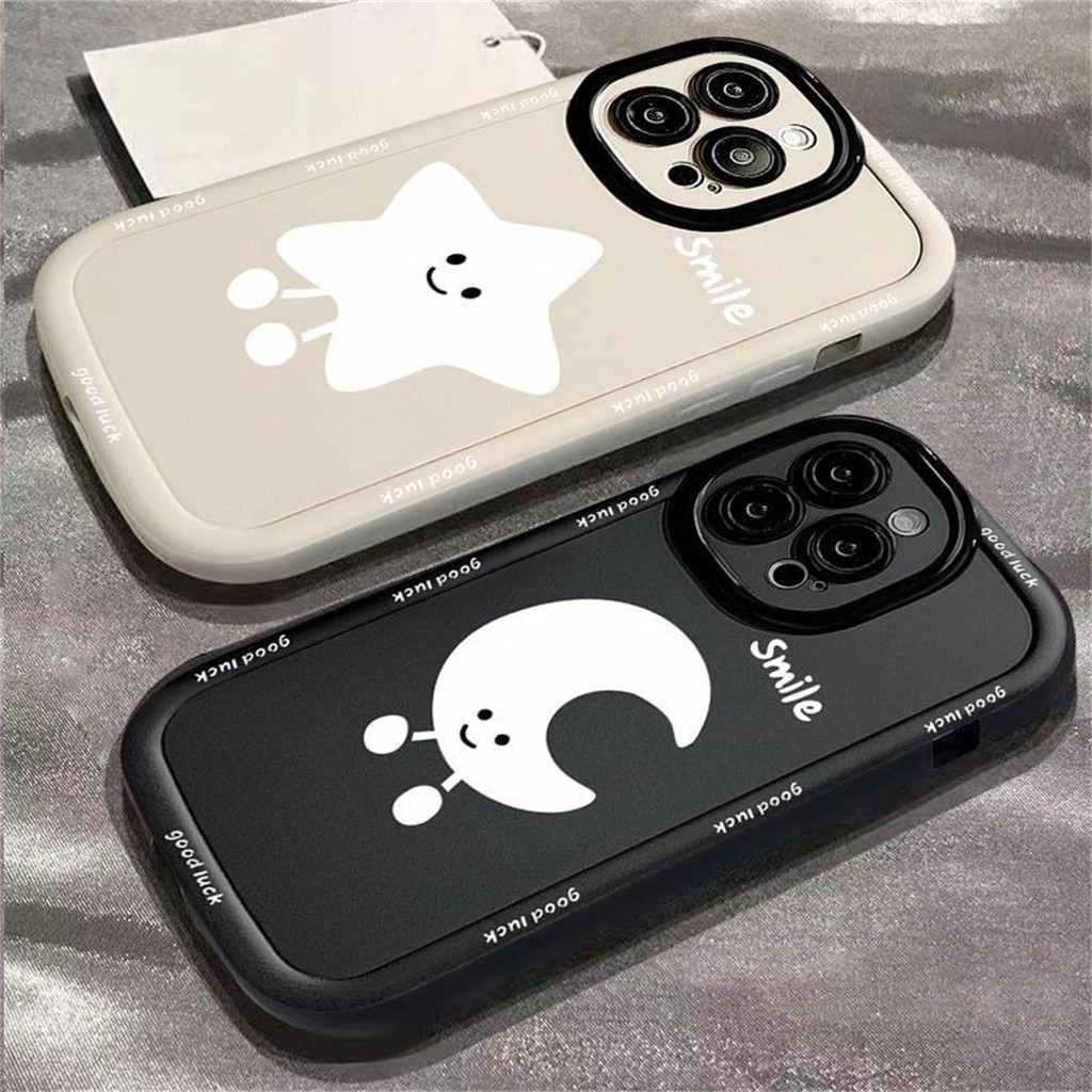 ốp điện thoại ốp lưng OPPO A15 A5S A60 A16 A3X A58 A18 A54 A17 A3S A57 A5 A9 A77S Simple Stars Moon 
