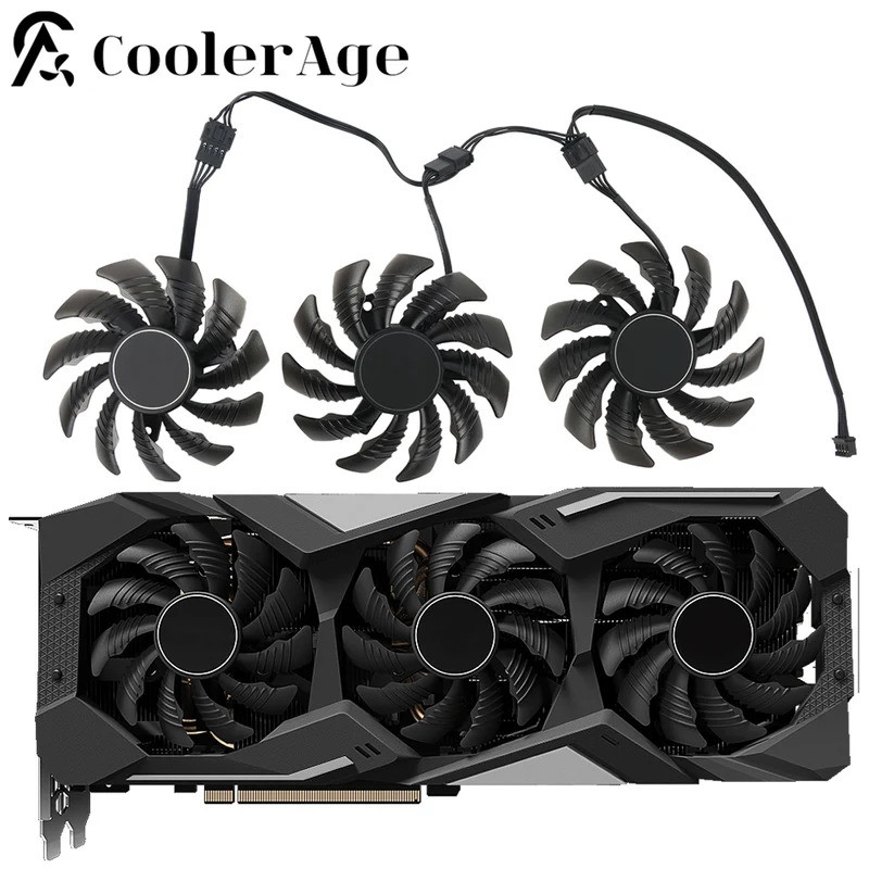 Quạt Card Video Cho Gigabyte GeForce RTX 3060 3070 Chơi Game RTX 3060Ti 3070Ti Ti Eagle 78MM PLD0801