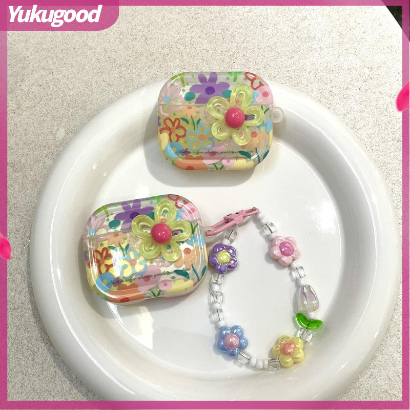 Summer Flower Earphone Earphone Case Bluetooth Protective Case Suitable for Airpods Pro2-YUKU
