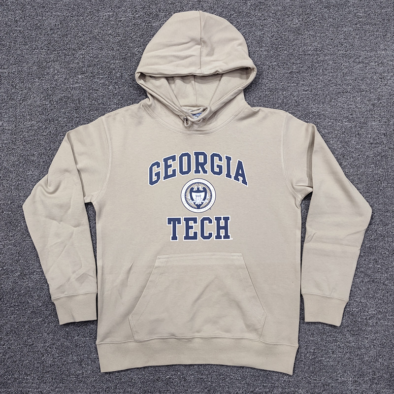 Georgia Tech áo khoác unisex quá khổ, chất liệu cotton cao cấp, phù hợp dạo phố hàng ngày