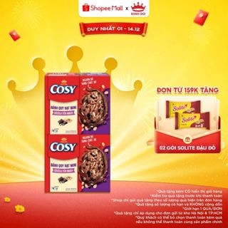  Combo 2 Hộp Bánh Quy Kinh Đô Cosy Wonderfulls Yến Mạch Vị Truyền Thống 2 X 196G 