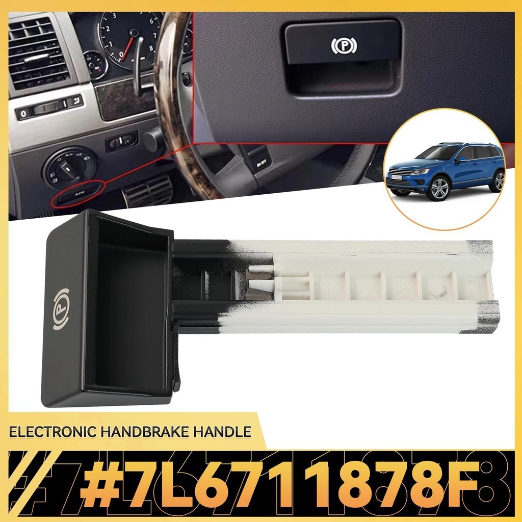 7L6711878F Bên Trái Lái Xe Phanh Đỗ Xe Tay Cầm Núm Tay Cầm Đòn Bẩy Công Tắc Cho VW Volkswagen Touare