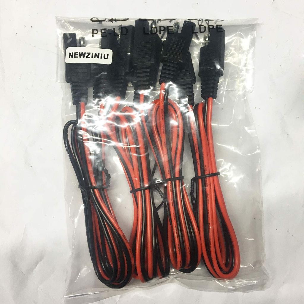 4 Cáp nối dài SAE sang SAE Ngắt kết nối nhanh Dây nịt SAE Đầu nối 3 chân, 18AWG (4 CÁI 3Ft)