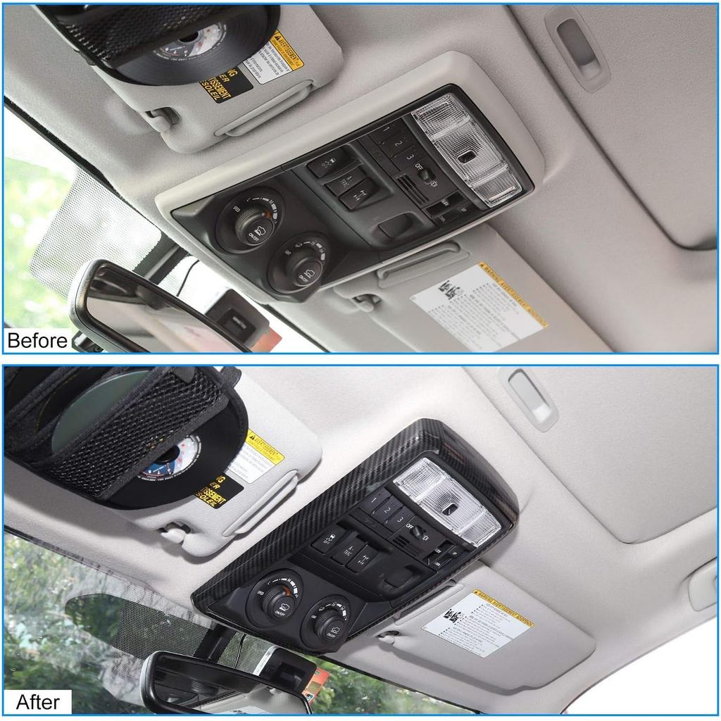 JeCar Cho 4Runner Sợi Carbon Nội Thất Top Đọc Sách Bao Viền Cho 2010-2020 Toyota 4Runner TRD Pro Cho