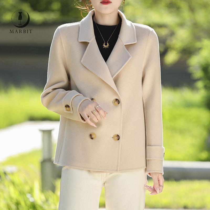 Áo khoác ngắn nữ Marbit ElegantLoose-FittingSlimFashionable Wool Top FHS