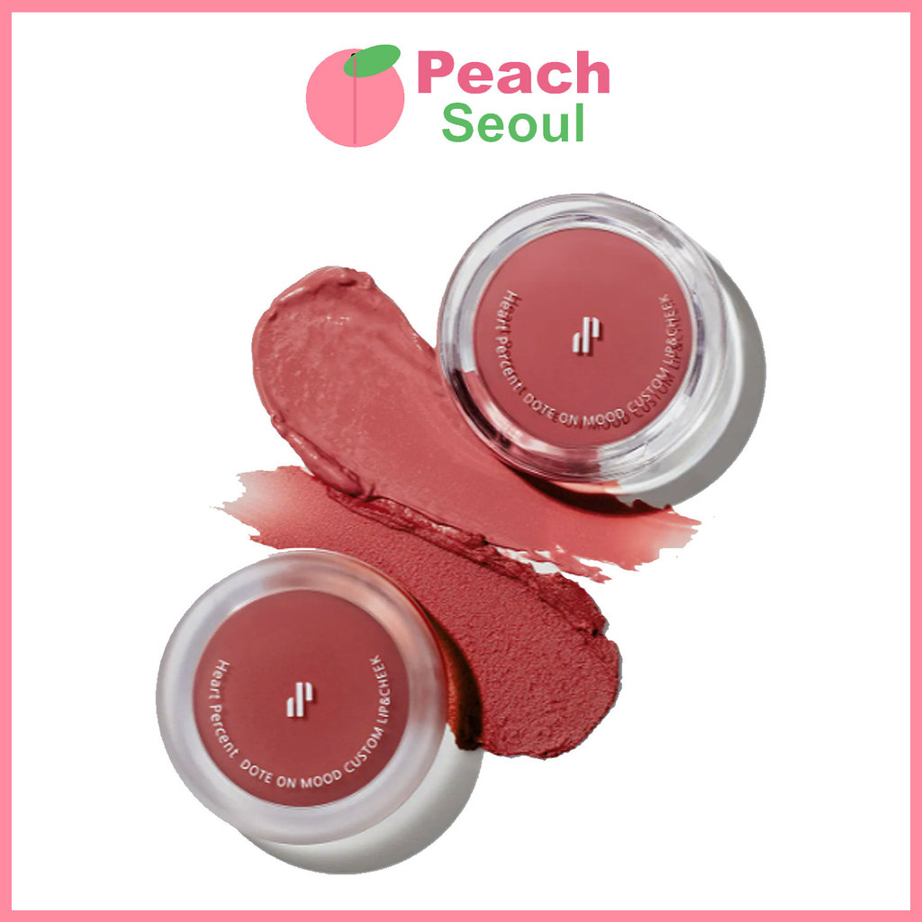 (MỚI) [HEART PERCENT] Dot On Mood Custom Lip & Cheek 7 màu _ Từ Hàn Quốc