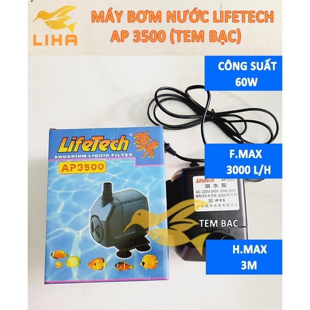 Thùng 12 Cái Máy Bơm Nước Lifetech AP3500 - Máy Bơm Bể Cá, Thủy Canh, Hồ Cá
