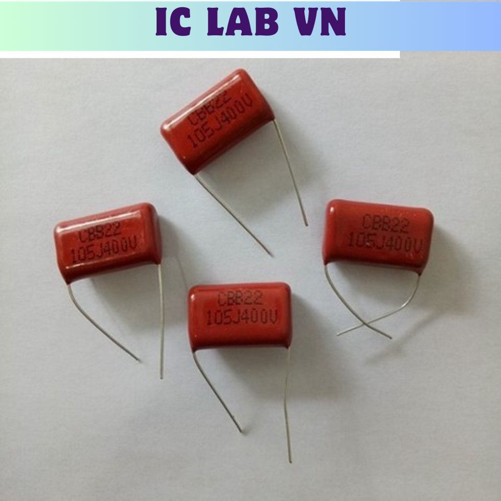 [10 Cái]- Tụ 1uF/400V (105/400V) Ic Lab VN