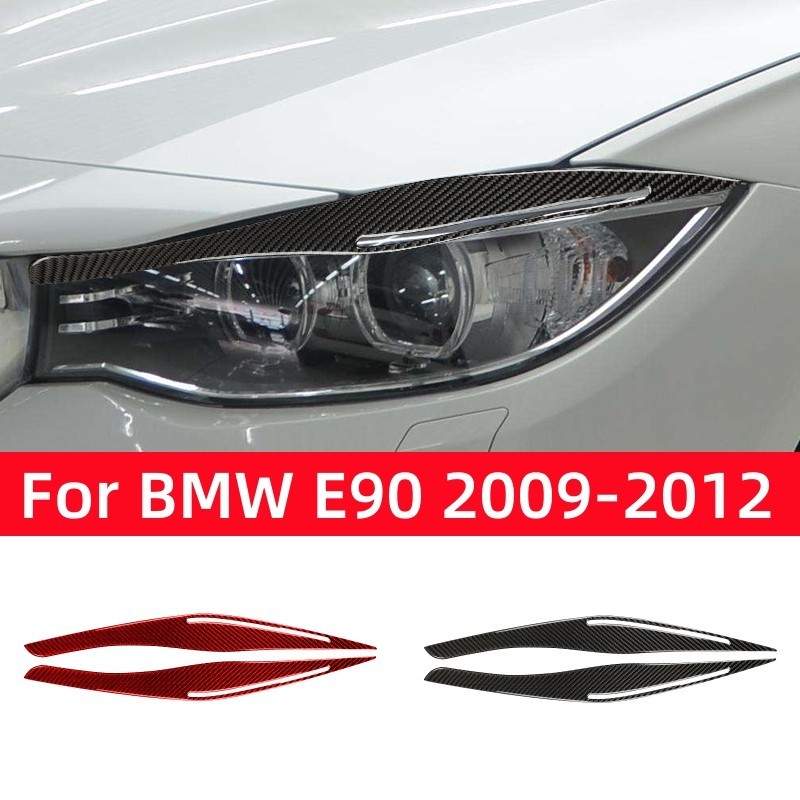 Dành Cho Xe BMW 3 Series E90 318i 320i 325i 2009-2012 Phụ Kiện Xe Hơi Sợi Carbon Đèn Pha Ô Tô Lông M