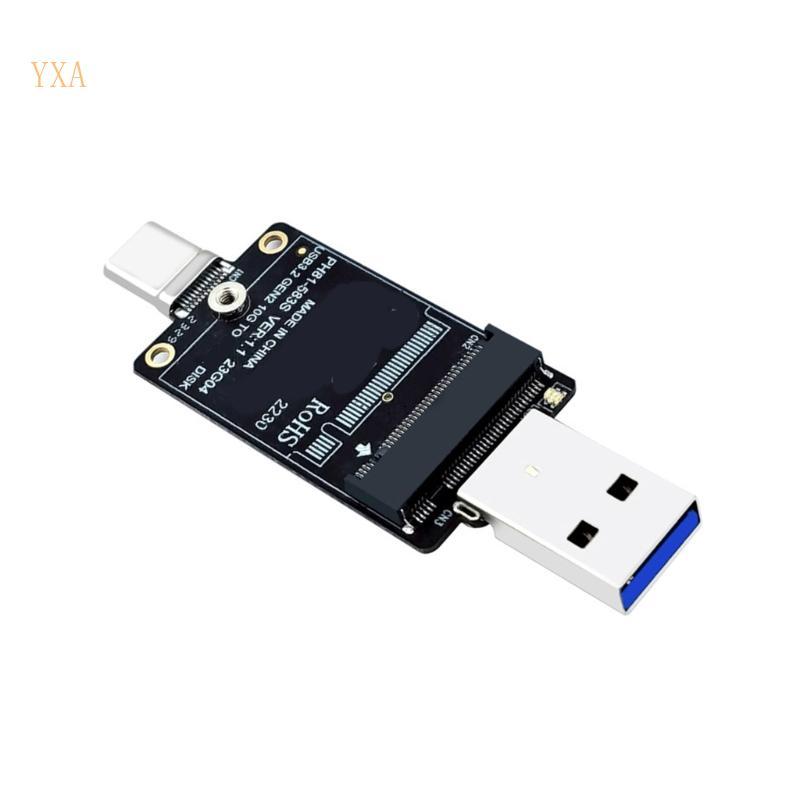 YXA M 2 sang USB A Type C JMS583 M 2 NVME SSD Adapter 10Gbps cho PC SSD 2230