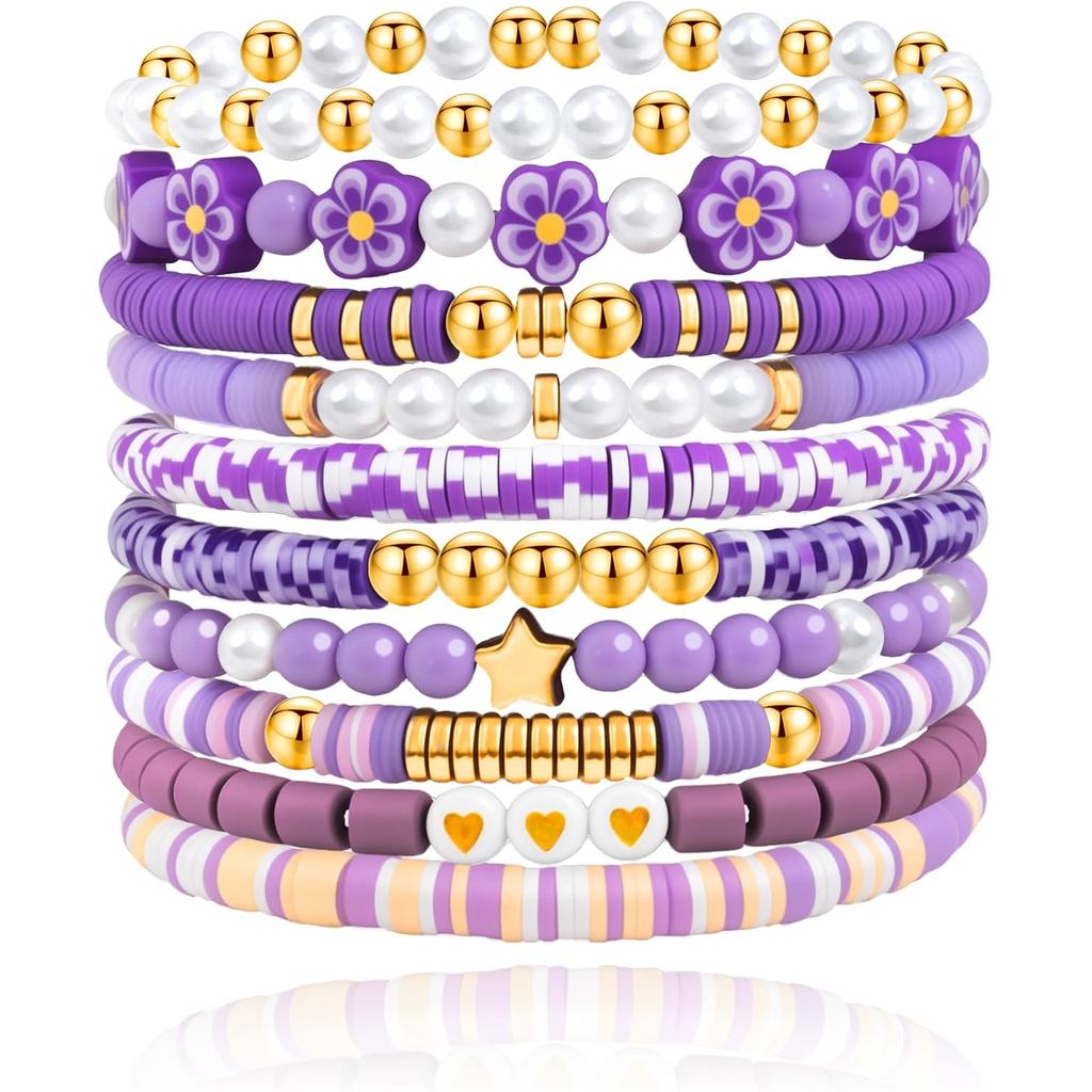 10 Pcs for Korea-Pop Bracelet Friendship Bracelets for Teens Girls Wome, Friendship BFF| Stackable |