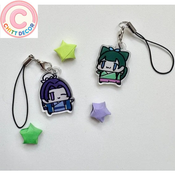 Apothecary Diaries Acrylic Phone Charms - Maomao, Jinshi - chit