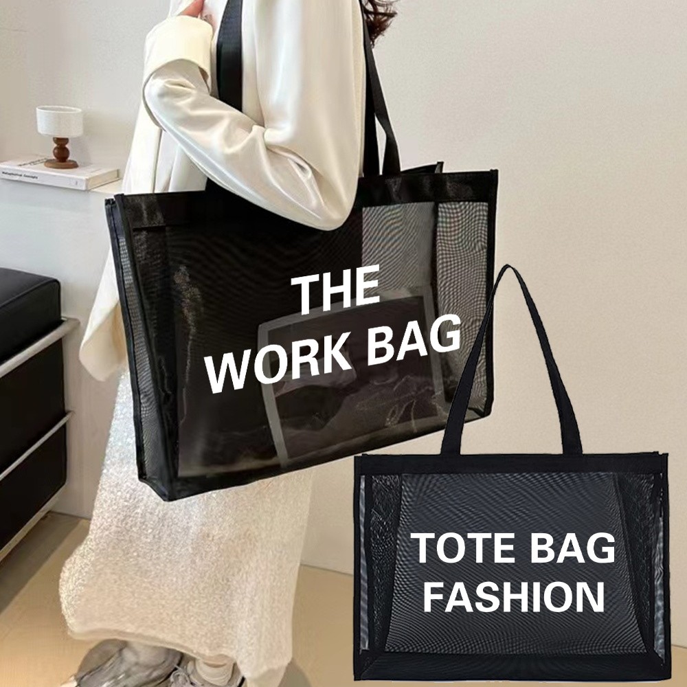 Tote Bags Women Wallet Travel Storage Bags Handbag Organizer Grid Package Text Letter Printing Serie