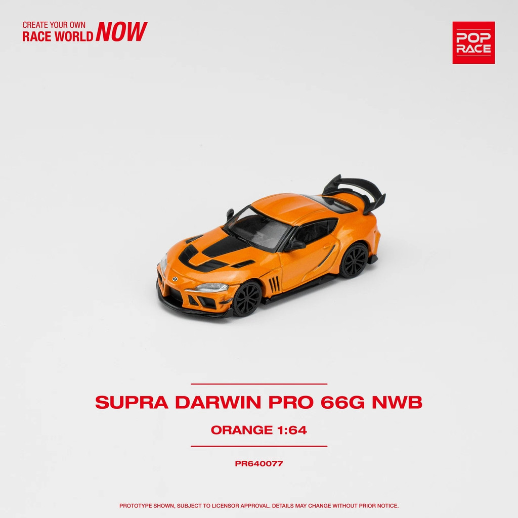 MÔ HÌNH XE Poprace #PR640077 DARWIN PRO 66G NWB SUPRA ORANGE