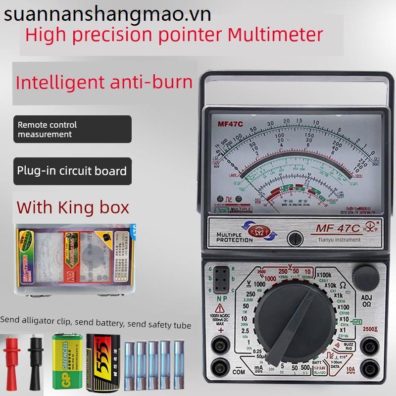 Tianyu MF47F MF47C Đồng hồ vạn năng con trỏ có độ chính xác cao Đồng hồ vạn năng từ tính bên ngoài C