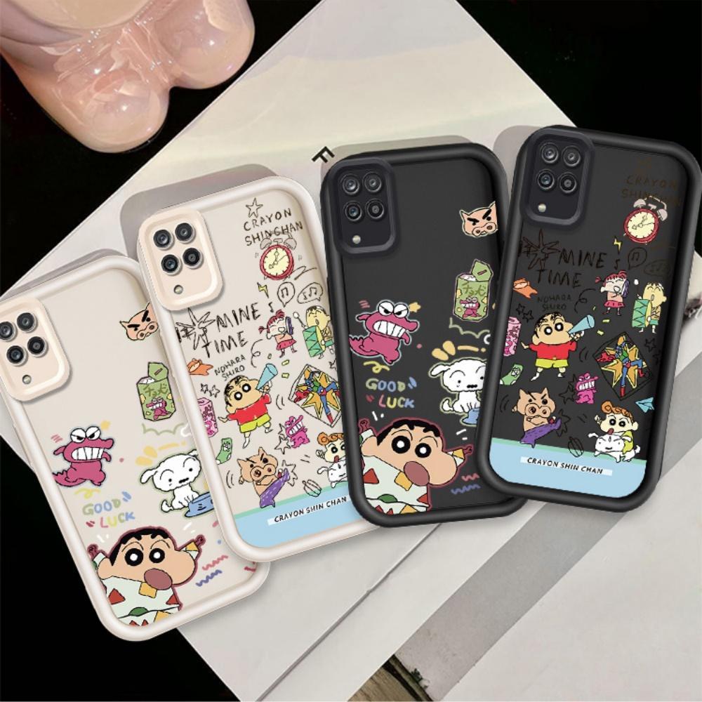 Ốp Điện Thoại Cặp Đôi Cho Samsung Galaxy A12 4G 5G A22 4G Hoạt Hình Dễ Thương Silicon Crayon Shin Ch