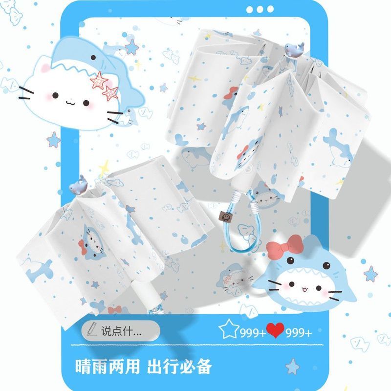 【Fast shipping】ô che mưa hello kitty  ô tự động hello kitty Hướng dẫn sử dụng ô Hello Kitty dễ thươn