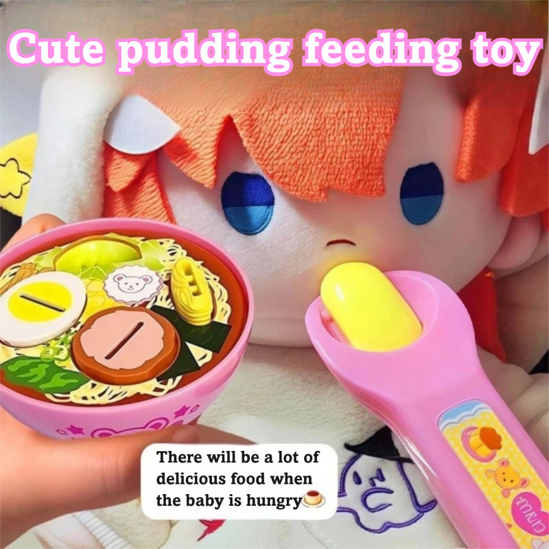 Pudding Đồ Chơi Cho Ăn Thạch Dâu Pudding Bộ Trẻ Em Chơi Nhà Đồ Chơi Ramen Bento Chơi Nhà Đồ Chơi 3-6