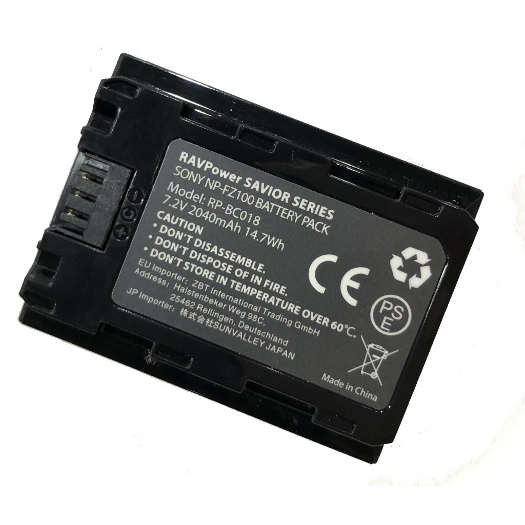 Pin Sony NP-FZ100 Ravpower (1 viên lẻ -tách box) - Chính hãng