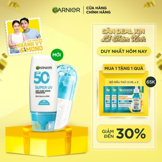  Kem Chống Nắng Garnier Phổ Rộng Kiềm Dầu Đến 12H & Hỗ Trợ Giảm Mụn Spf 50+PA++++ 30ML 