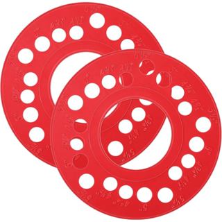 Feekoon 2 Dụng cụ đo mẫu bu lông bánh xe, Mẫu bu lông 5 chốt, Vòng tròn trục xe kéo cho 4, 5, 6, 8 lỗ, cần thiết để đo mẫu chốt chính xác, Đảm bảo bánh xe chính xác