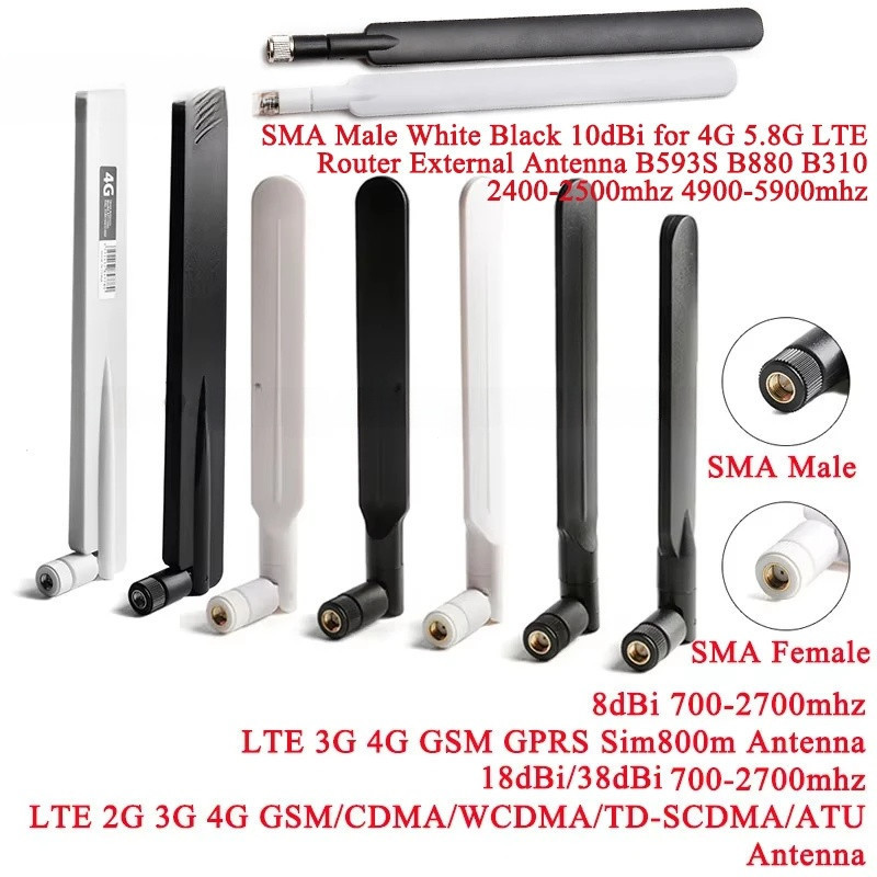 Hot 4G LTE 8dbi 10dBi 18dbi 38DBI SMA Nam Kết Nối Ăng Ten Cho LTE / 2G / 3G / GSM / CDMA / WCDMA / T