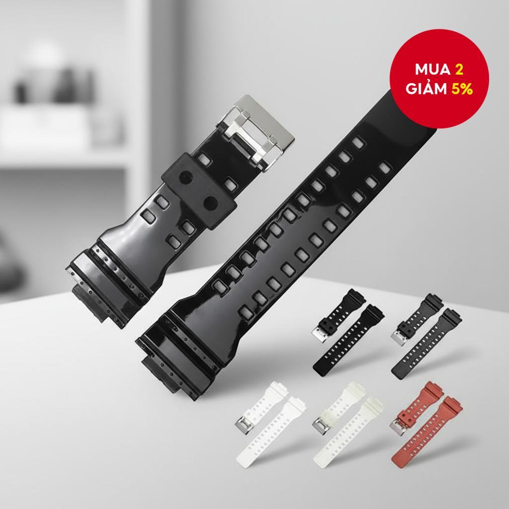 Dây đồng hồ thể thao nam Casio G-SHOCK GA-100 GA140 GD-100 G-8900 chất liệu TPU bóng chống nước màu 