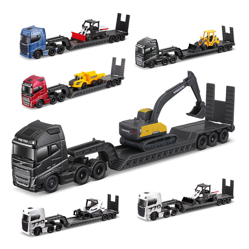 Maisto 1: 64 Volvo FH16 Scania 770S Kết Hợp Lắp Ráp Xe Mô Hình Trailer Hợp Kim Xe Mô Hình Đồ Trang T