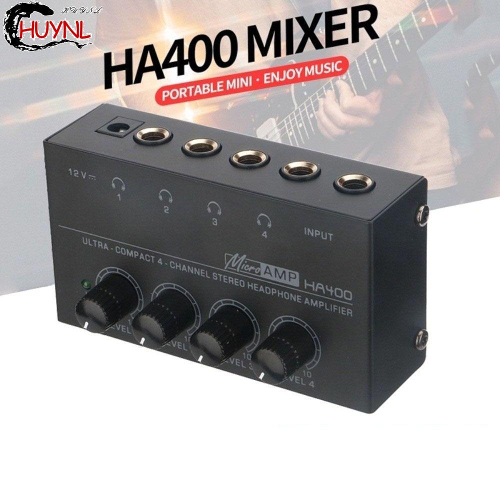 Bộ khuếch đại 4 kênh RENDZ HA400, Bộ khuếch đại âm thanh siêu nhỏ 4 kênh HA400, Cắm và chạy 1 đầu và