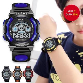  Đồng hồ LED thể thao Đồng hồ kỹ thuật số chống thấm nước Trẻ em Bé trai Bé gái Dây đeo silicon Đồng hồ đeo tay Quà tặng 