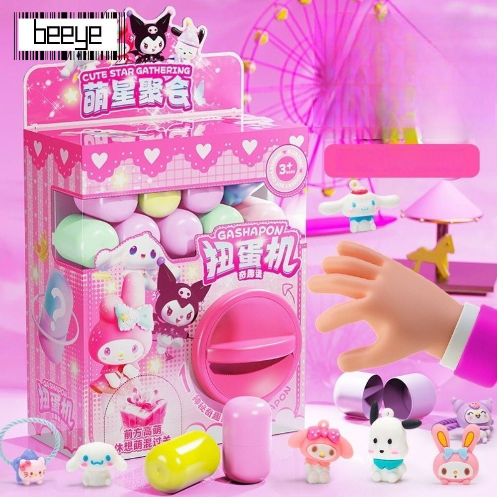 Máy xoắn trứng BEEYE, Đồ chơi hộp Kuromi Sanrio, Hoạt hình DIY Giáng sinh vui nhộn Viên nang xổ số G