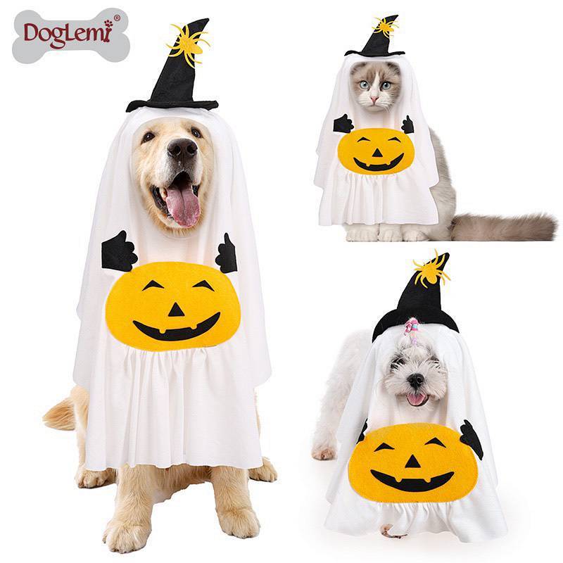 Halloween Dog Funny Clothes Suit Pumpkin Ghost Pet Personality Pet Costume Dog Costume Photo Props r