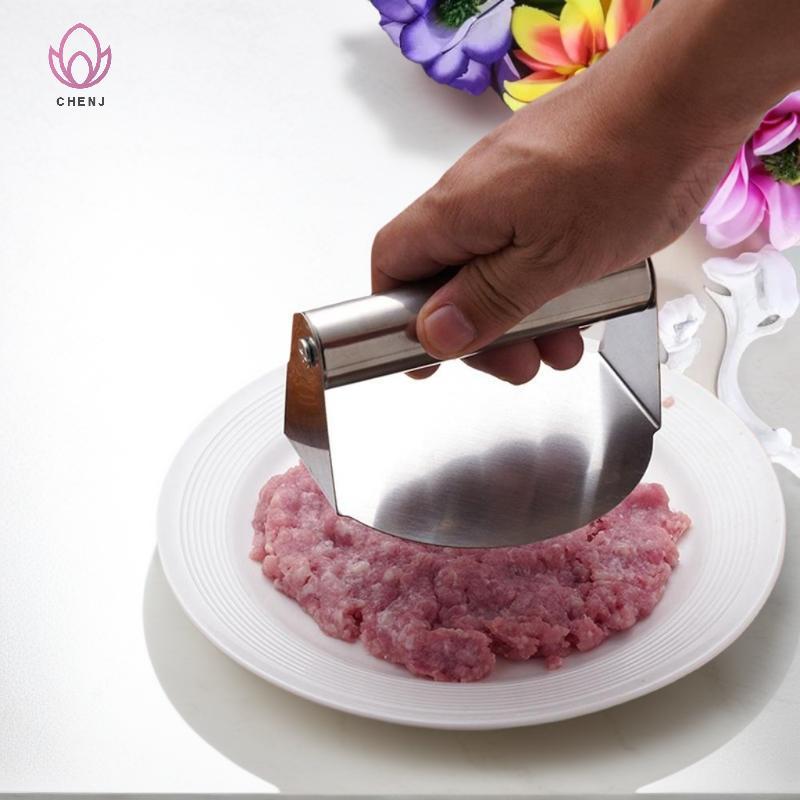 [CENJ] Thép không gỉ Smash Burger Press Hamburger Patties Meat Masher Khuôn ép thịt tròn cho các loạ