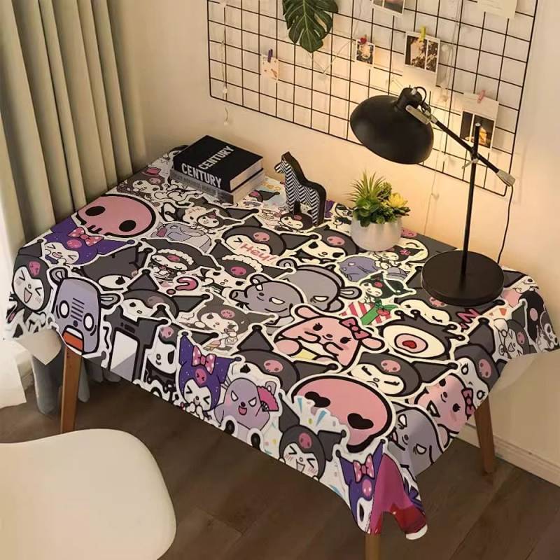 【Ready Stock】 INS Style Cartoon Table Cloth Table Mat Girl's Room Decorative Cloth Dormitory Desk Cl