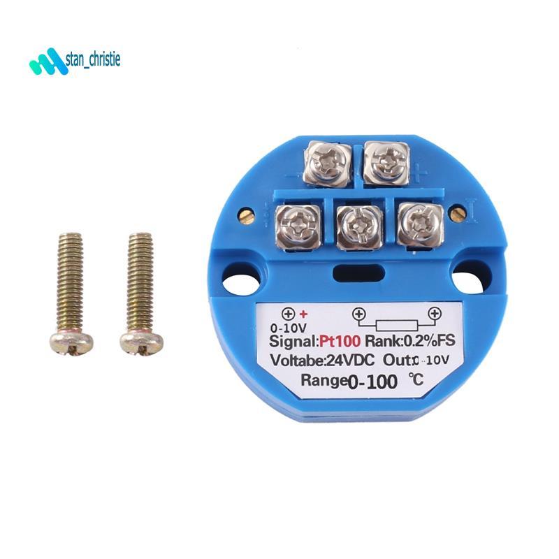 PT100 Loại sang 0-10V 0-100 độ RTD Đầu vào 0-10 một đầu ra DC24V Bộ phát nhiệt độ chịu nhiệt