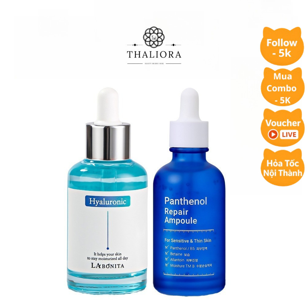 Serum LABONITA vital hyaluronic acid HA, B5 Panthenol Repair Ampoule dưỡng ẩm, phục hồi cho da 50ml