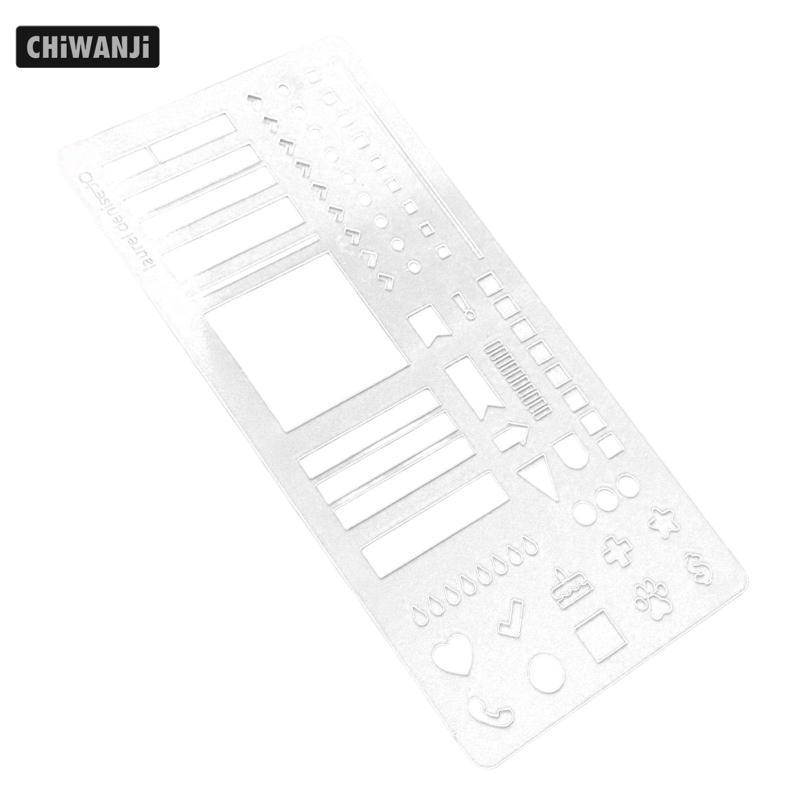 CHiWANji Planner Mẫu stencil Habit Tracker DIY Vẽ Trong Suốt Nhật Ký stencil Có Thể Tái Sử Dụng Sáng